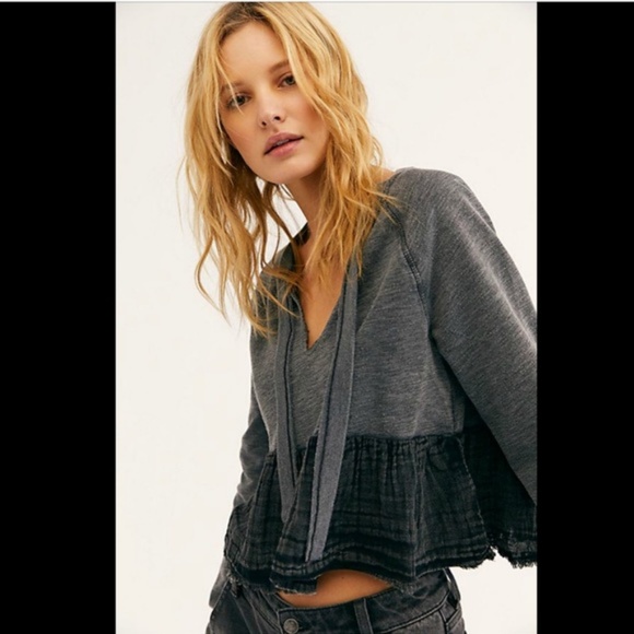 Free People Tops - new list* NWT |free people| peplum crop sweatshirt